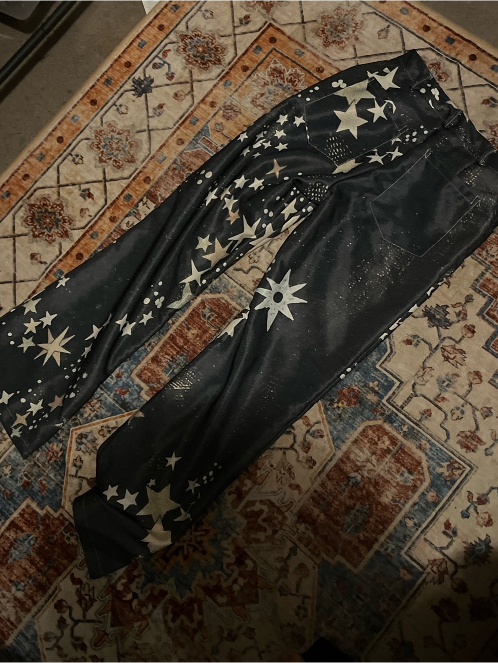 Black Star-Print Women's Jeans